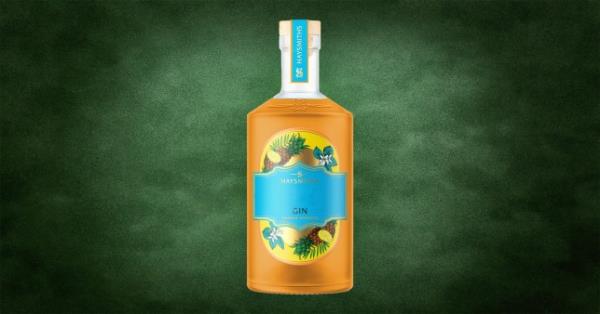 Aldi roasted pineapple gin on green background