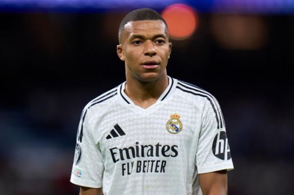 Kylian Mbappe playing for Real Madrid