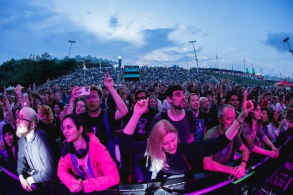 View of the crowd during a co<em></em>ncert at the day 3 of Primavera Sound Barcelona 2023 