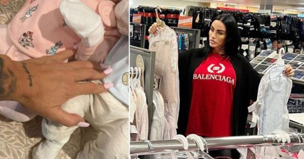 Katie Price has been snapped shopping for baby clothes in TK Maxx