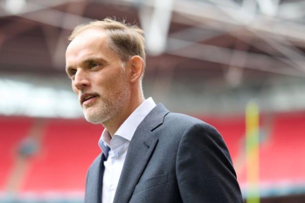 Thomas Tuchel poses for a photo as he is announced as the new England manager at Wembley Stadium