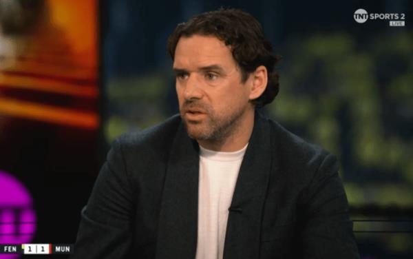 Owen Hargreaves speaking after the Europa League draw