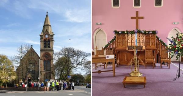 A laptop belo<em></em>nging to a church staff member accidentally displayed the 'utter filth' o<em></em>nto the projector (Picture: Facebook/Hornsea United Reformed Church)