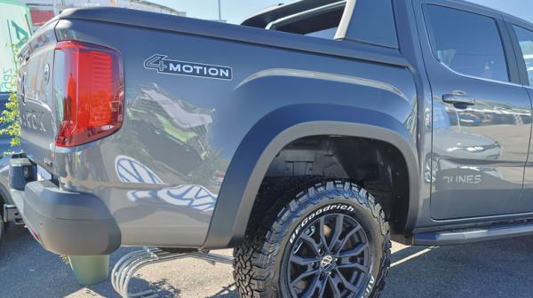 Back view of a gray VW Amarok