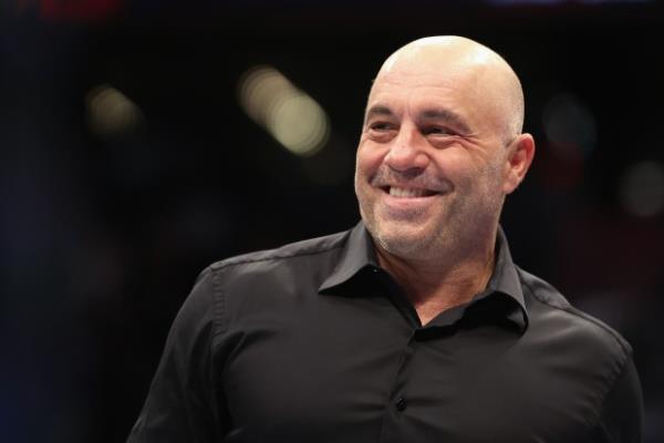 Joe Rogan is pictured during UFC 274 at Footprint Center on May 7, 2022 in Phoenix, Arizona. (Photo by Christian Petersen/Getty Images)