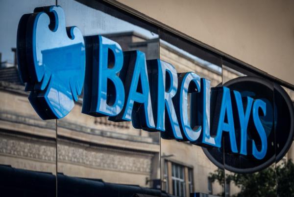 Barcalys logo outside one of its British banks.