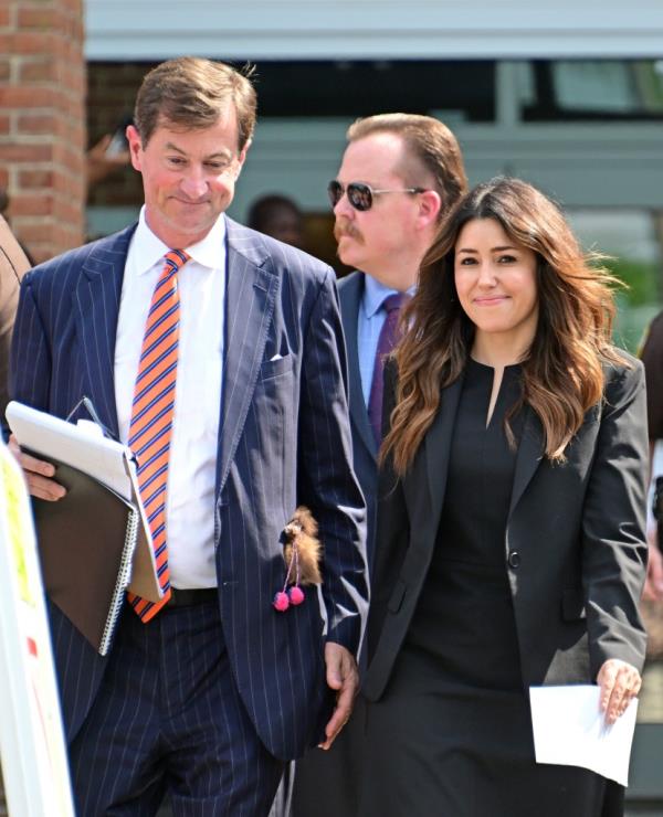 Johnny Depp lawyers Benjamin G. Chew, left, and Camille Vasquez, right.