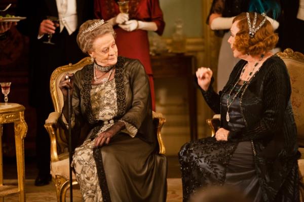 Maggie Smith and Shirley MacLaine in "Downton Abbey." 