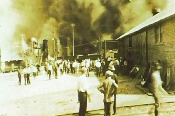 The 1921 Tulsa Race Massacre saw a white mob torch the Greenwood District in Tulsa, Oklahoma, more commo<em></em>nly known as "Black Wall Street."