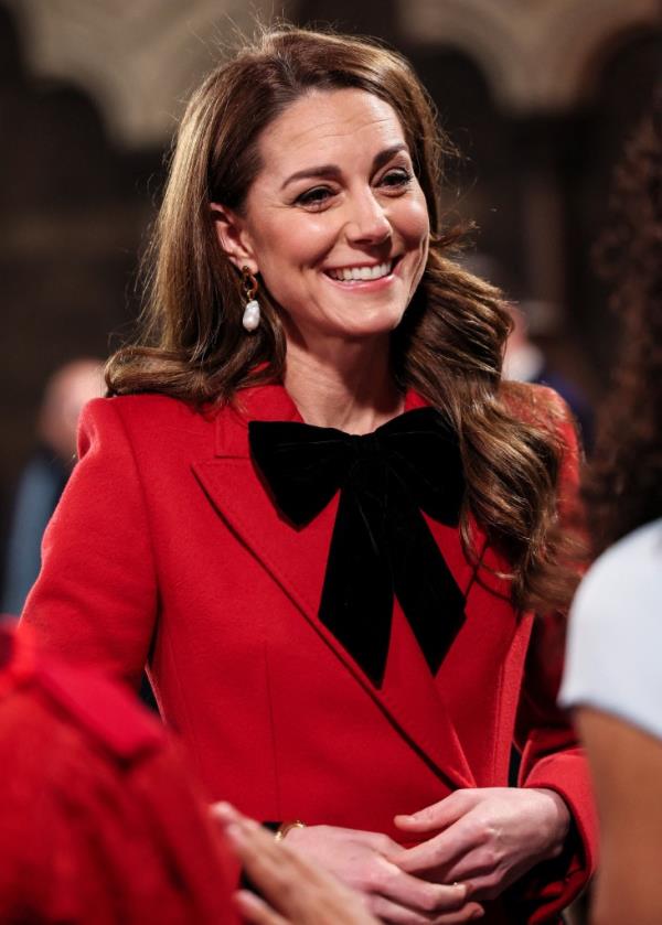 Catherine Princess of Wales, accompanied by William Prince of Wales and their children, hosts the third annual Together at Christmas carol service at Westminster Abbey. 