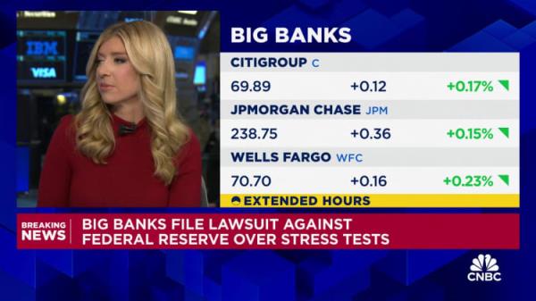 Big banks sue the Federal Reserve over stress tests