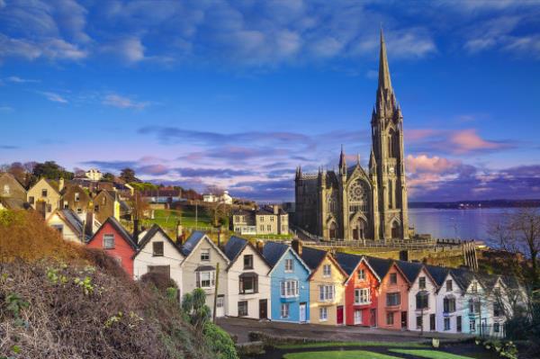 The harbour town of Cobh in County Cork.