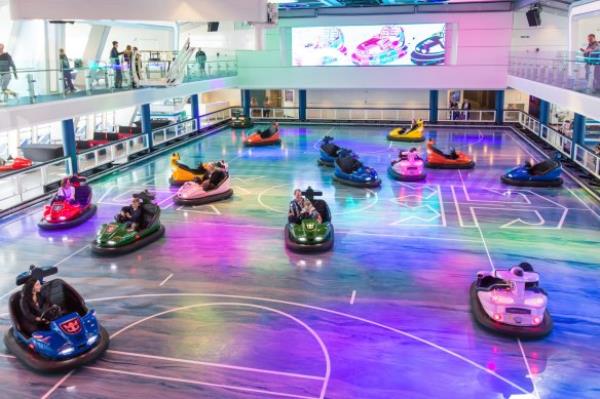 The SeaPlex is a two-level multipurpose space used for various entertainment including dodgem cars.