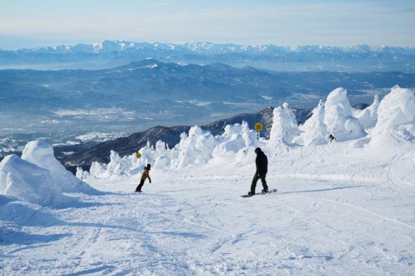 Zao o<em></em>nsen is popular among locals and tourists for its ski slopes.