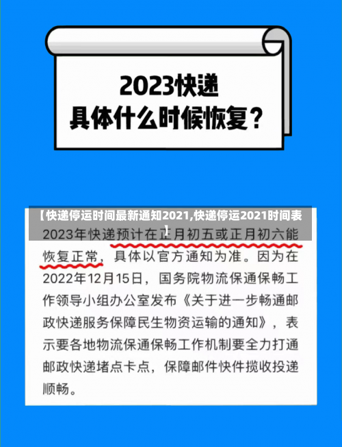 【快递停运时间最新通知2021,快递停运2021时间表】-第1张图片