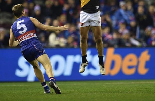 A Sportsbet sign at an AFL match